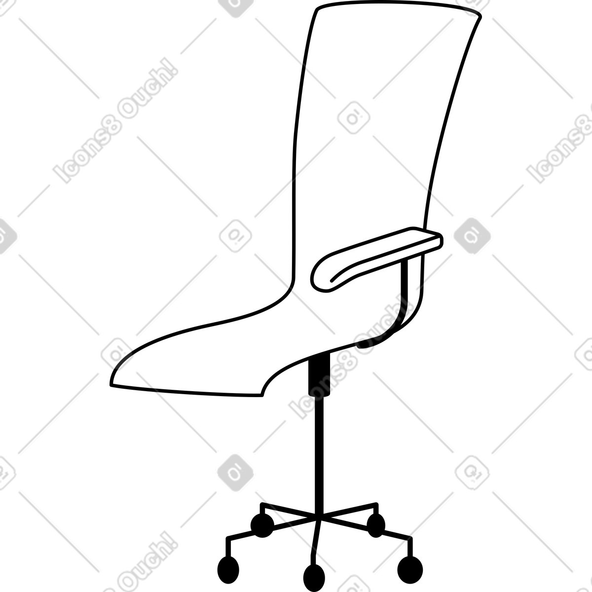 下载 Weekday 风格的 办公椅 插画，支持 PNG、SVG 格式