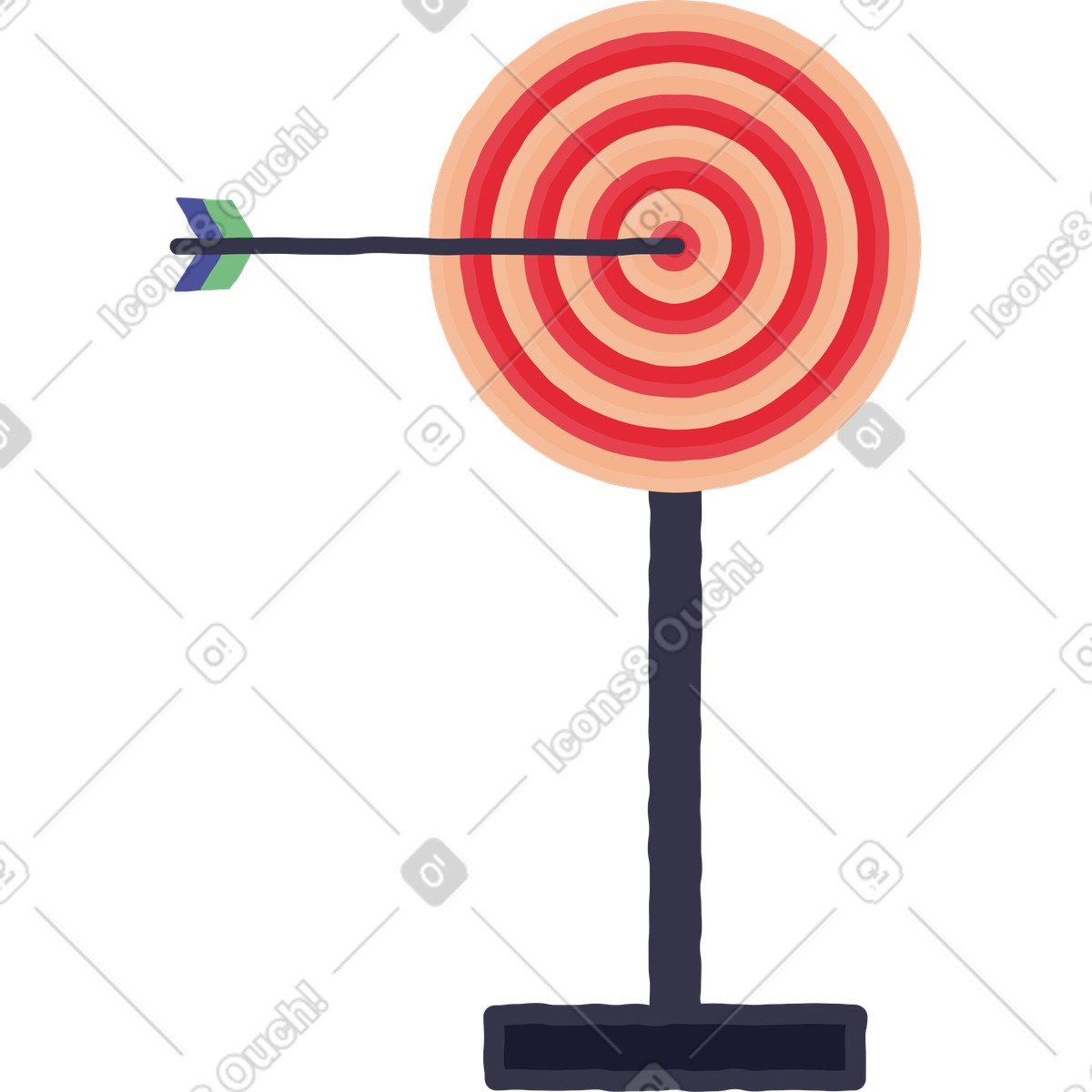Stripy 스타일의 표적 일러스트레이션 PNG, SVG 다운로드
