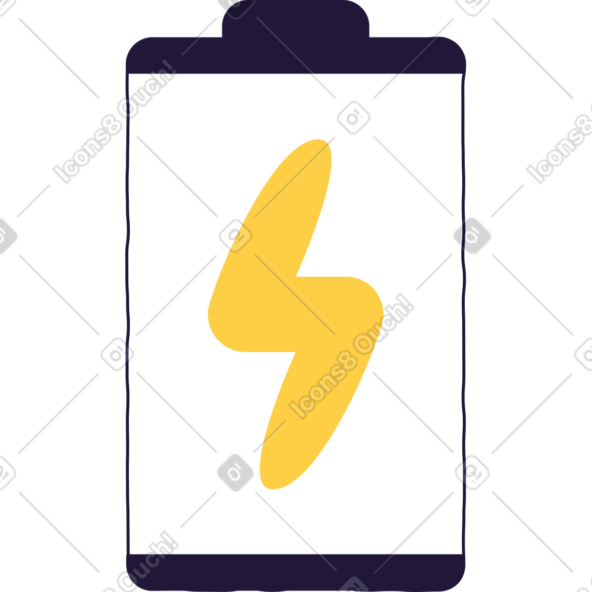 Battery is charging illustration in Conifer style download in PNG, SVG