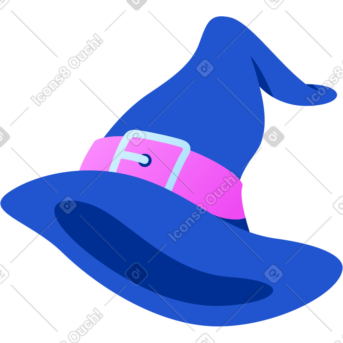 Glossy スタイルの 魔女の帽子 のイラストをPNG、SVG形式でダウンロード