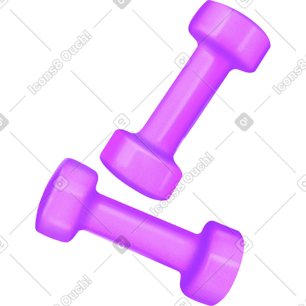Smart 스타일의 Two purple dumbbells 일러스트레이션 PNG, SVG 다운로드