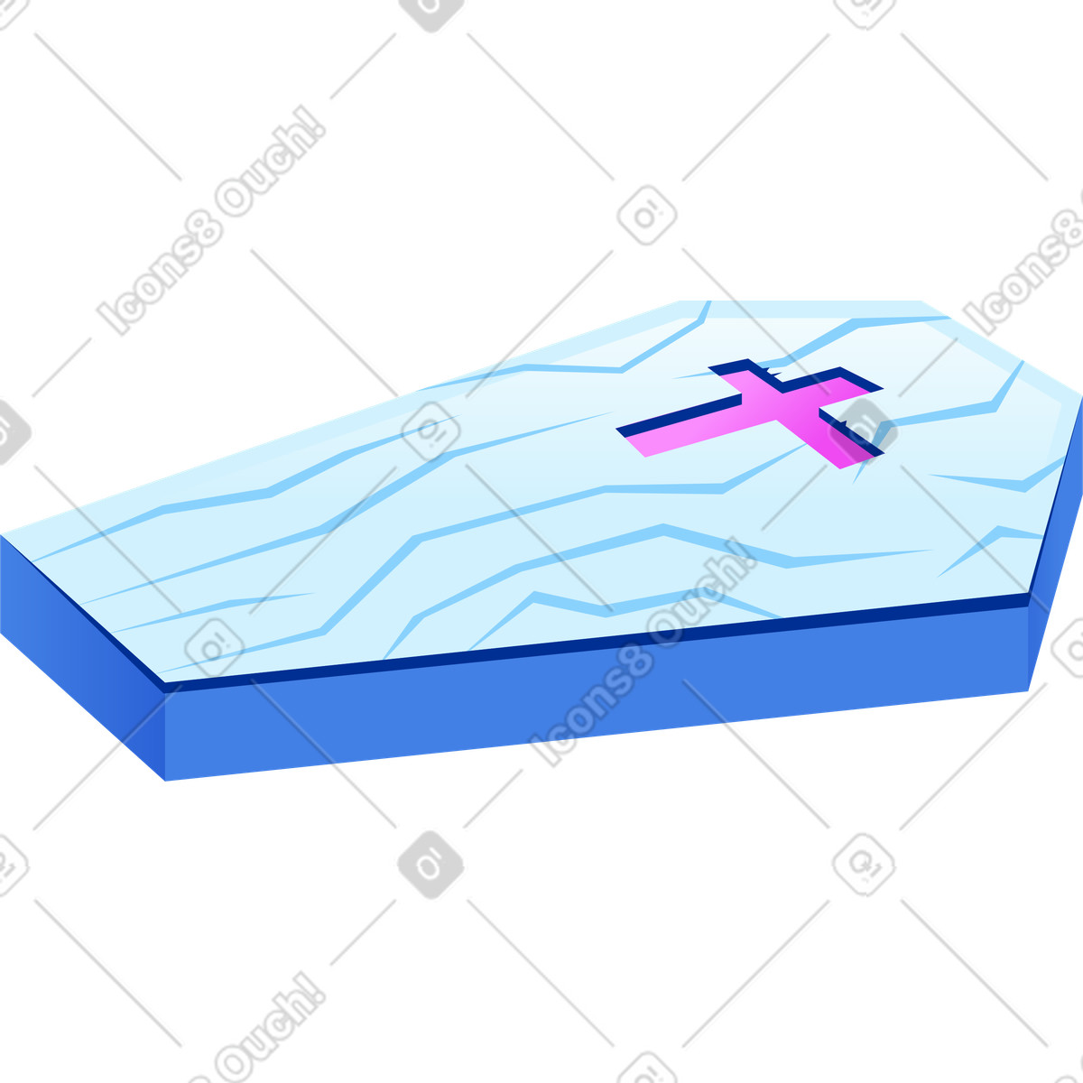 Ilustración Ataúd en estilo Glossy a descargar en PNG y SVG