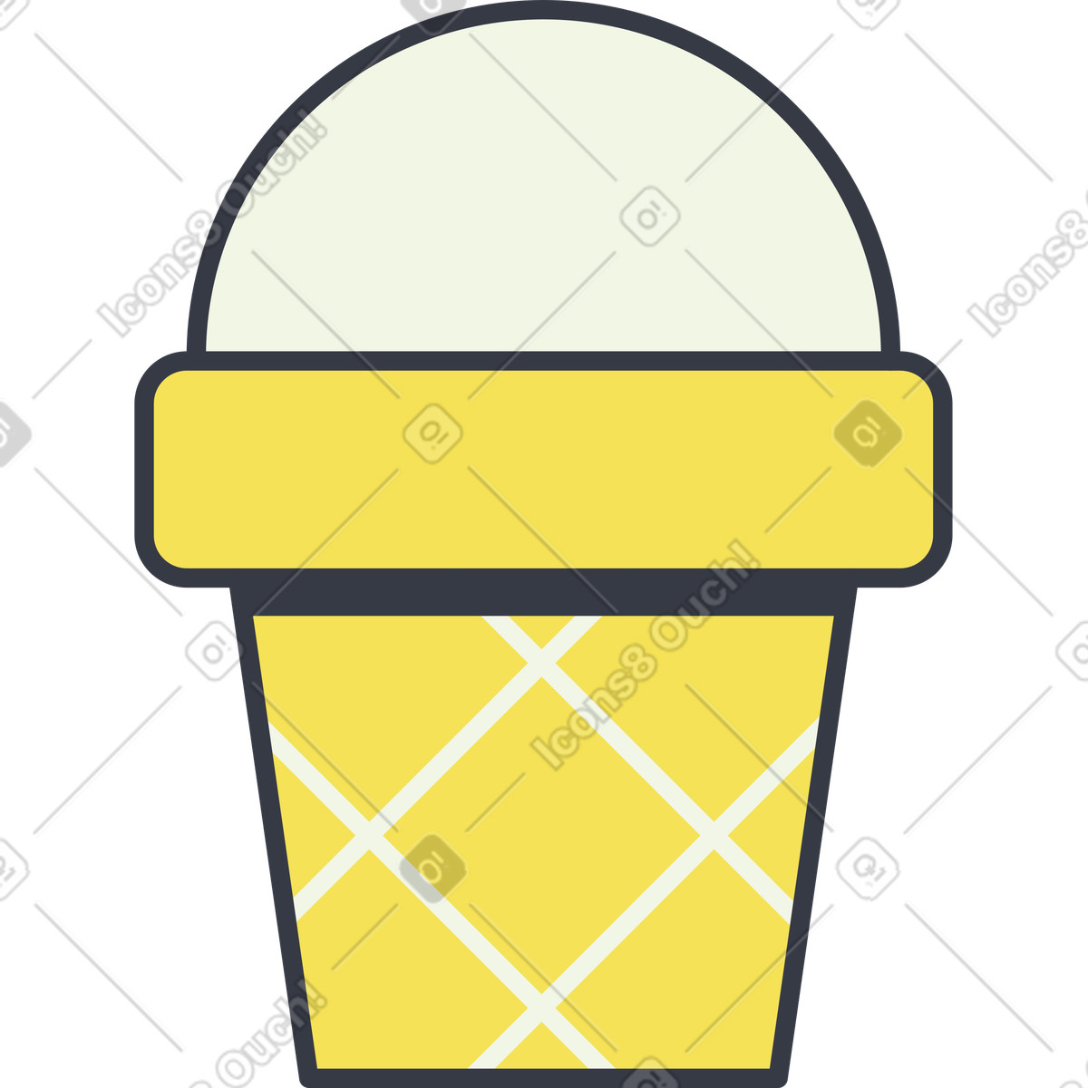 Ilustración Taza de helado en estilo Abstract a descargar en PNG y SVG