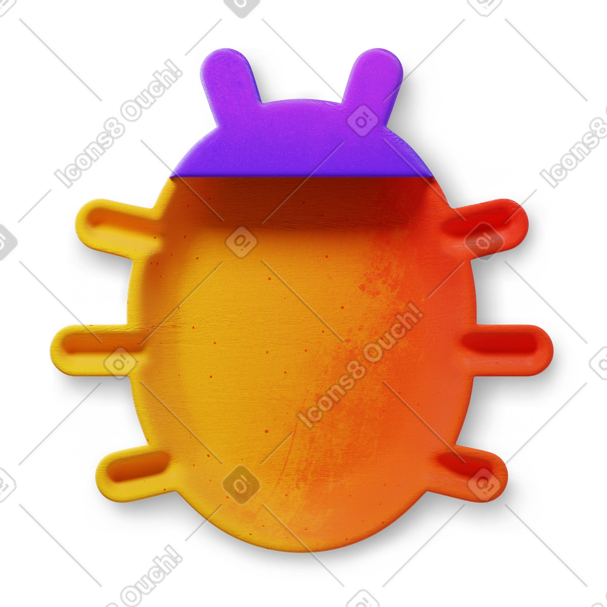 Bug illustration in 3D Microsoft Fluent style download in PNG, SVG