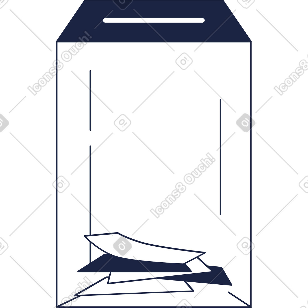 Ilustración Urna transparente en estilo Urban Line a descargar en PNG y SVG
