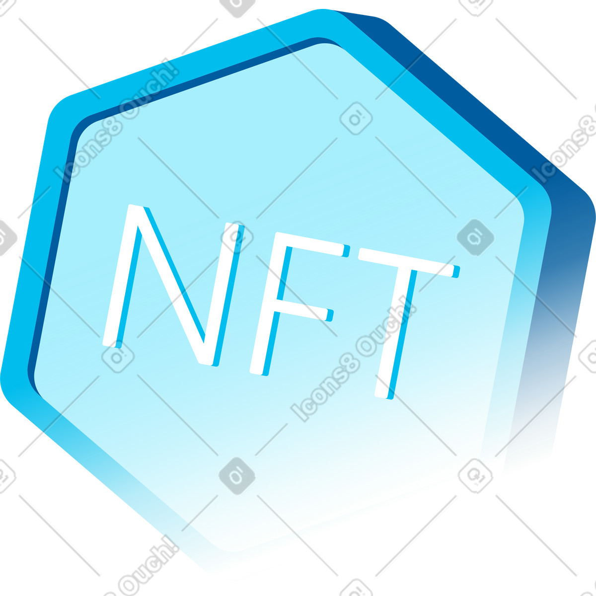 Nft-n ... illustrazione in stile Icy scarica in PNG, SVG