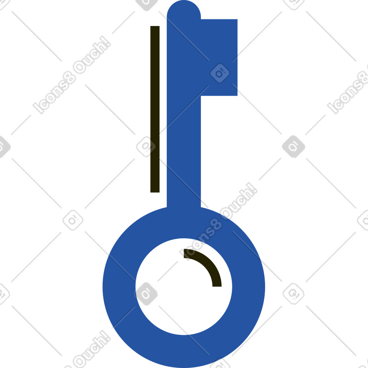 Illustration Clé dans le style Spot à télécharger aux formats PNG, SVG