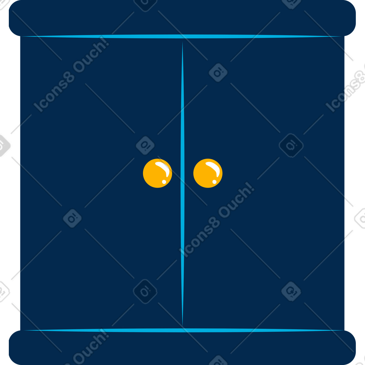 Cabinets on the wall illustration in Flame style download in PNG, SVG