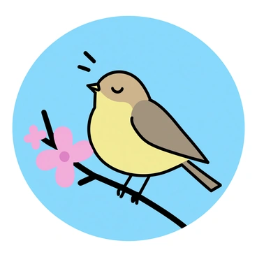 A lark perched gracefully on a blossoming tree branch, singing a melodious tune.