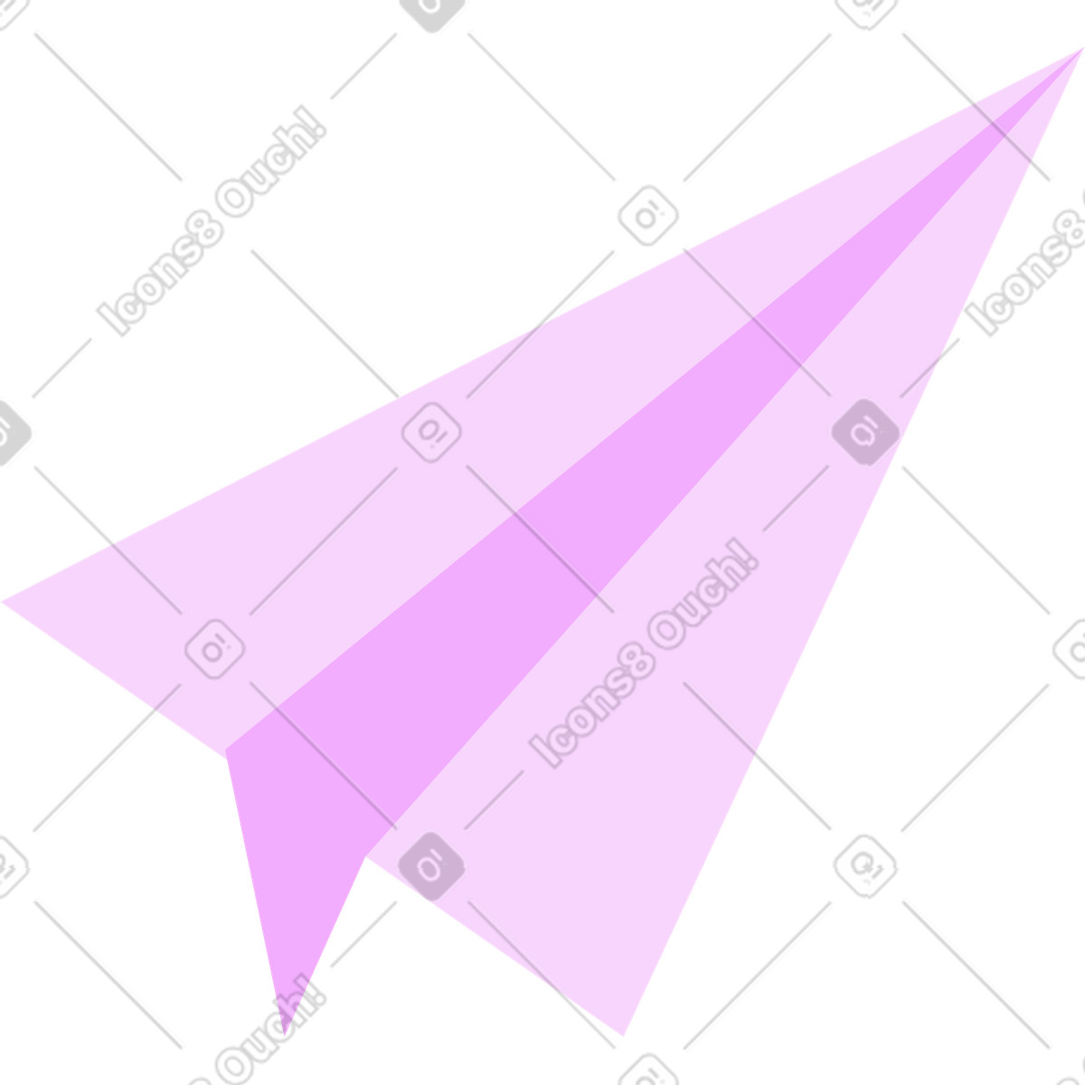 Illustration Avion en papier dans le style Marginalia à télécharger aux formats PNG, SVG