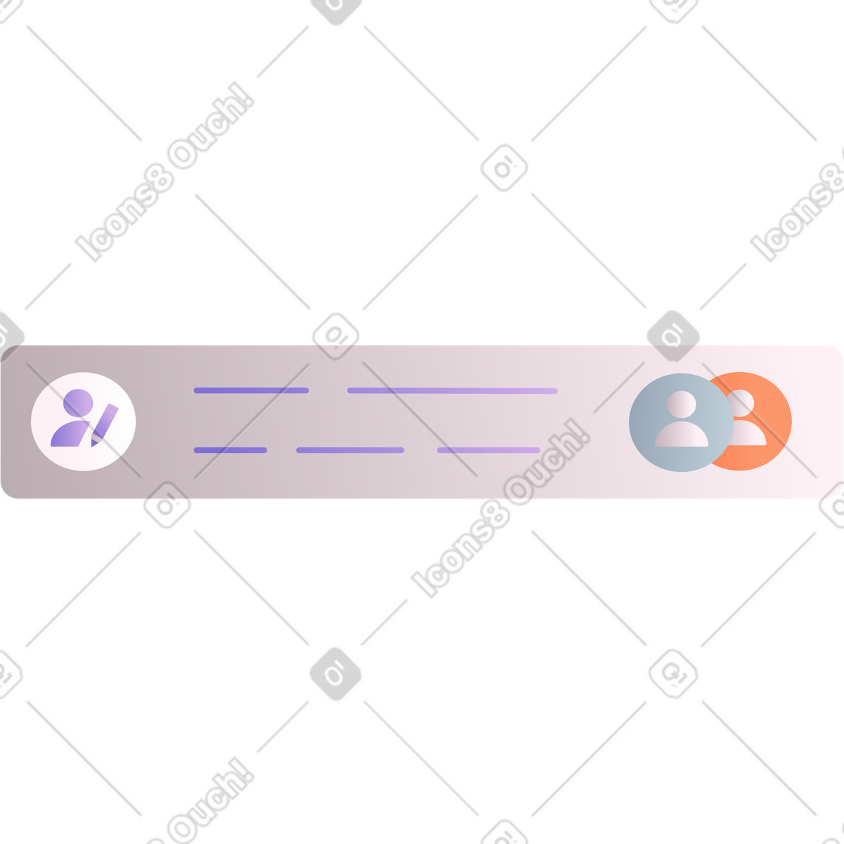 Finestra del profilo illustrazione in stile Silky scarica in PNG, SVG