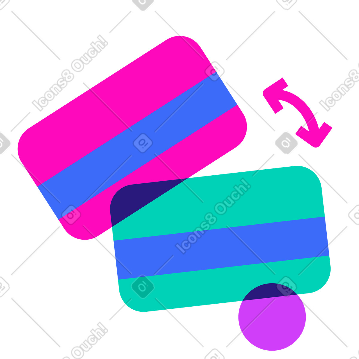 Ilustración Transferring money between accounts en estilo Basic a descargar en PNG y SVG