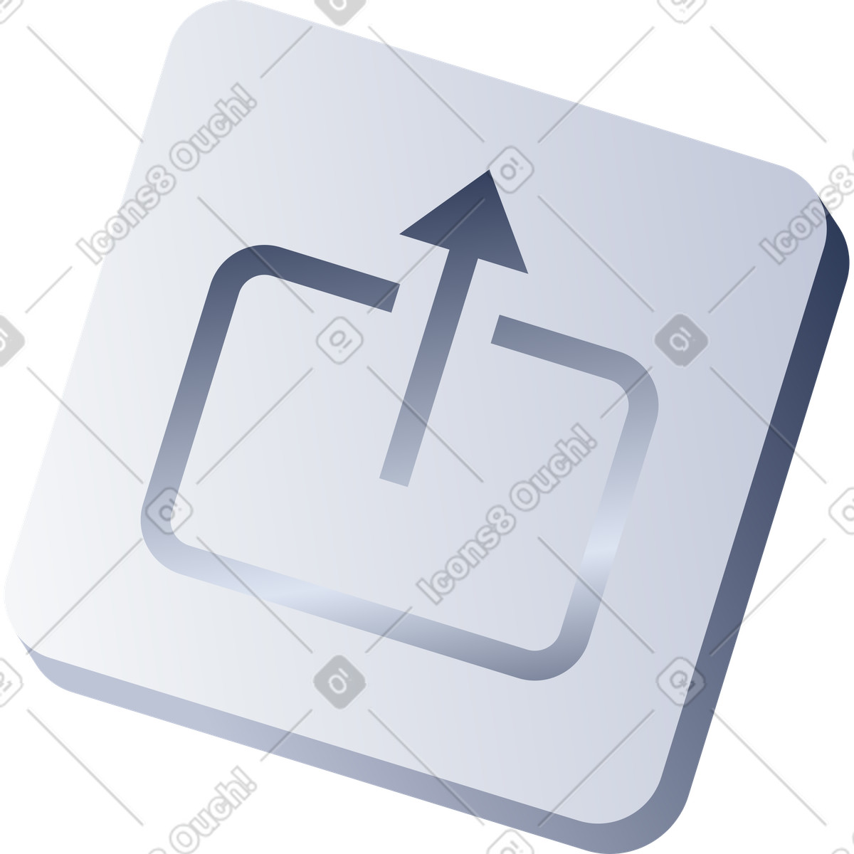 Icona di caricamento illustrazione in stile Lucent scarica in PNG, SVG