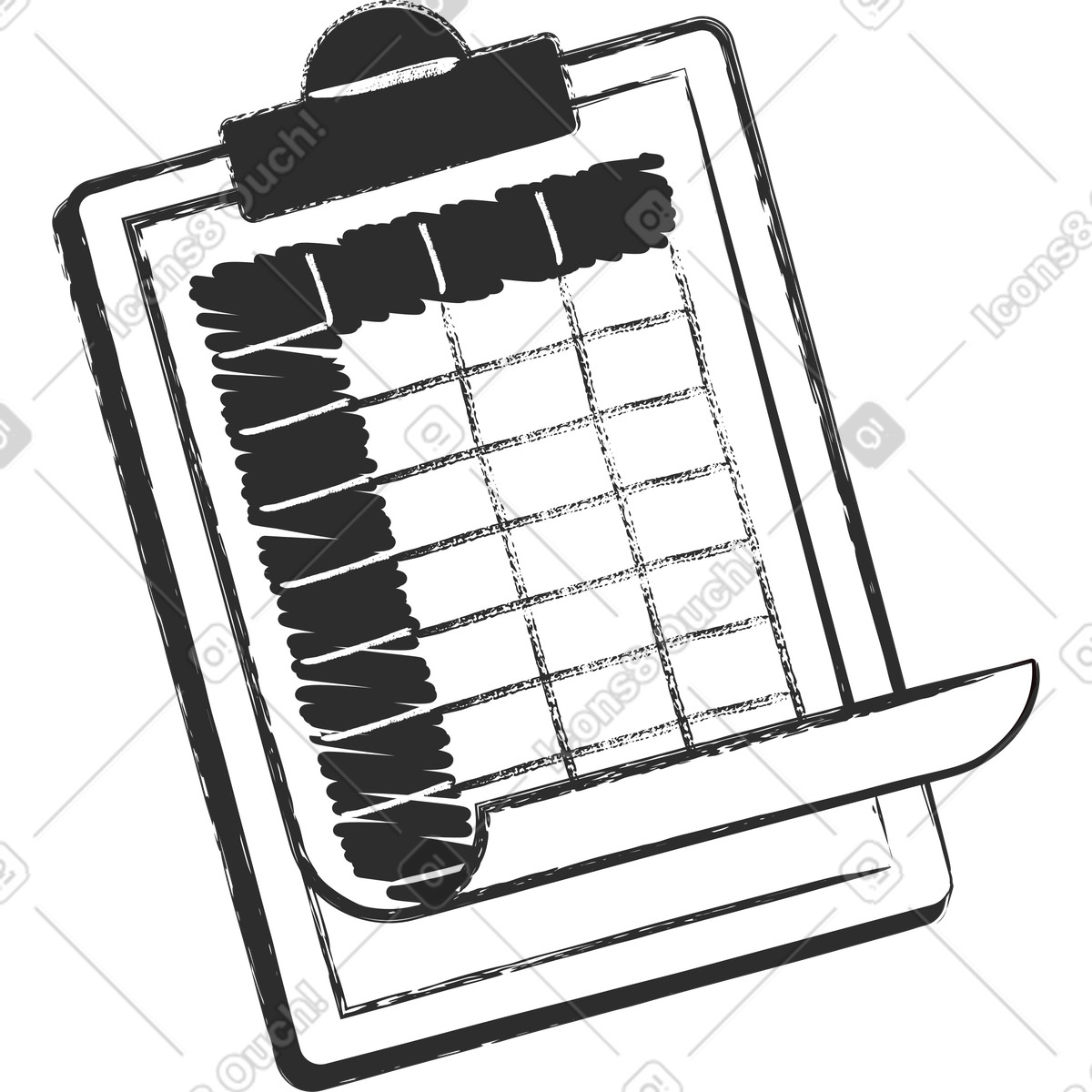 Ilustração de Prancheta com mesa em no estilo Graphite para baixar em PNG, SVG