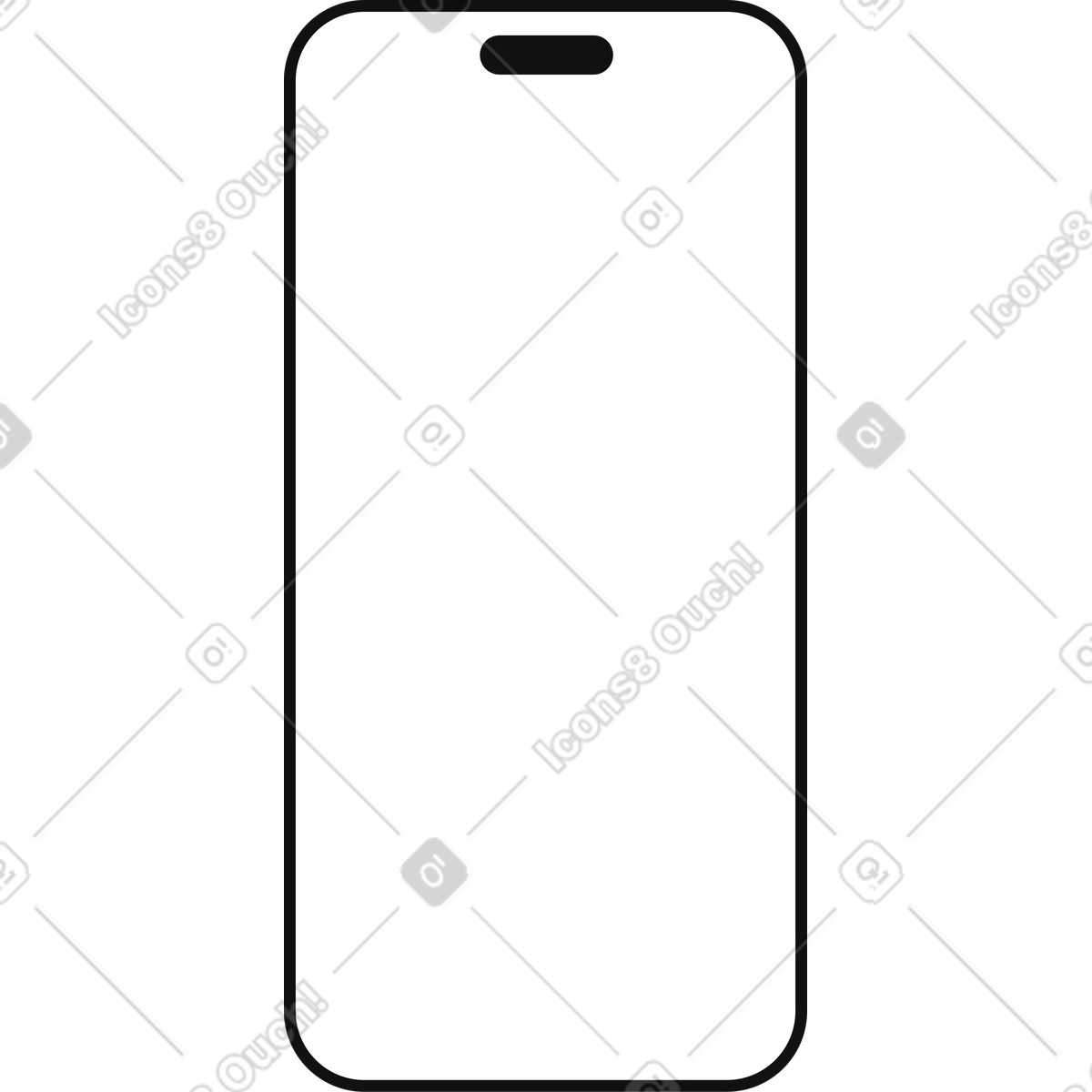 Mobiltelefon-Illustration im Network-Stil als Download in PNG, SVG