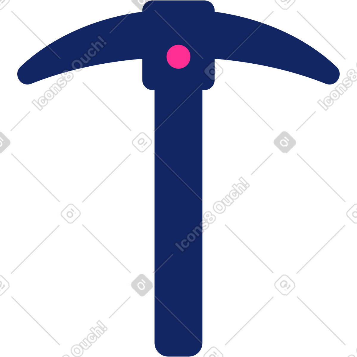 Piccone illustrazione in stile Cyborg scarica in PNG, SVG