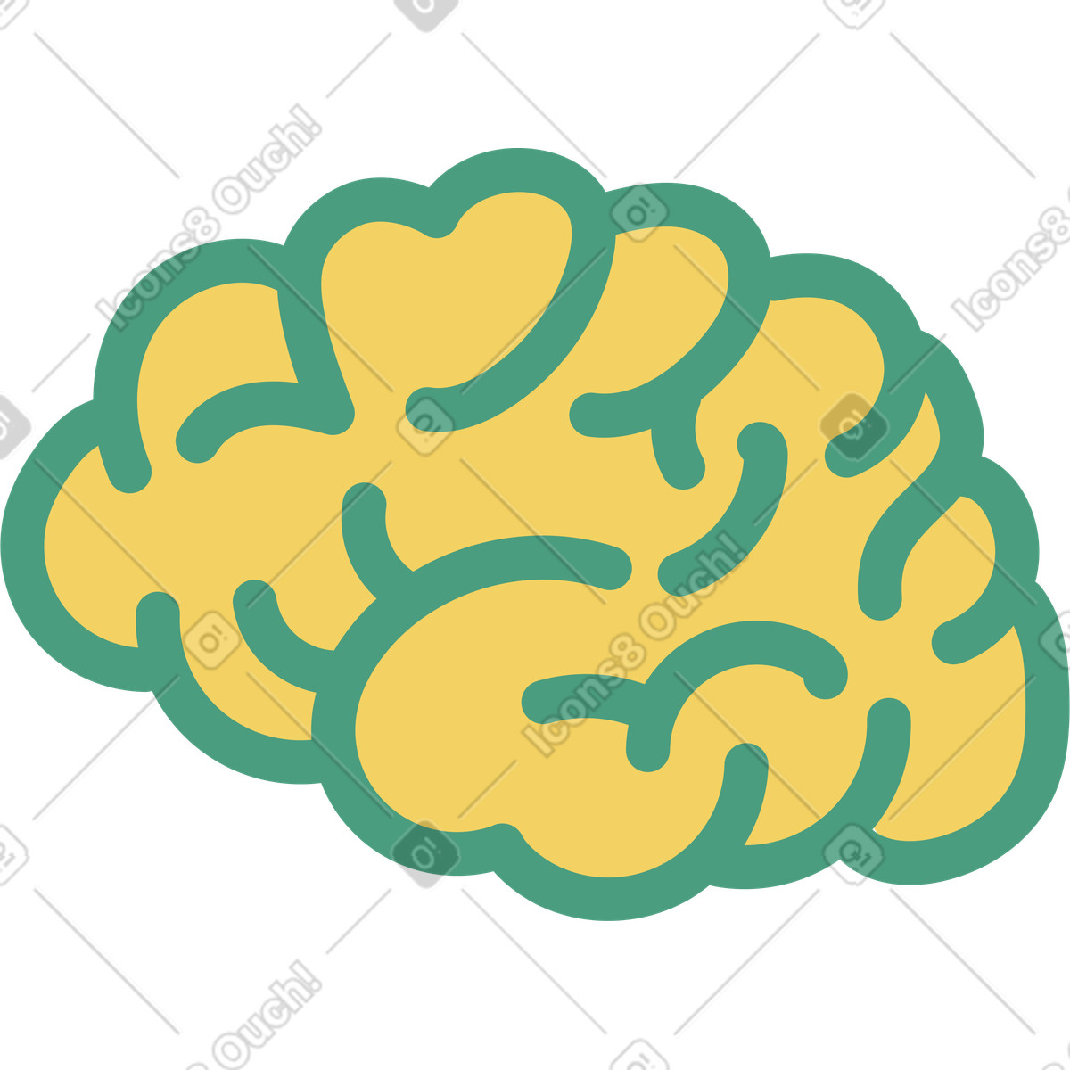 下载 Macaroni 风格的 脑 插画，支持 PNG、SVG 格式