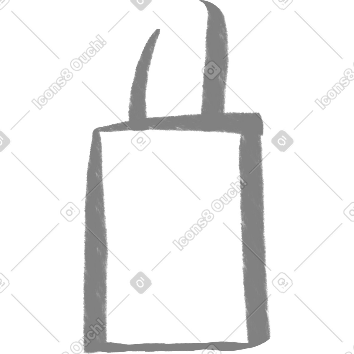 Piccola shopping bag grigia illustrazione in stile Company scarica in PNG, SVG