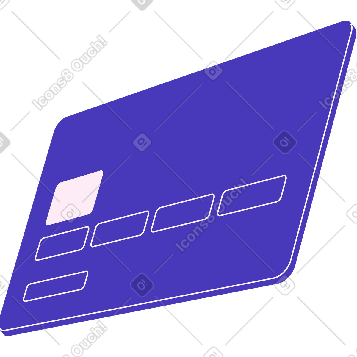 Riesige kreditkarte-Illustration im Blueberry-Stil als Download in PNG, SVG