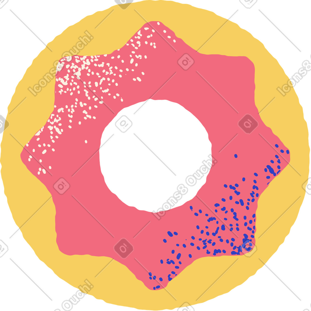 Ilustración Rosquilla en estilo Pablo a descargar en PNG y SVG