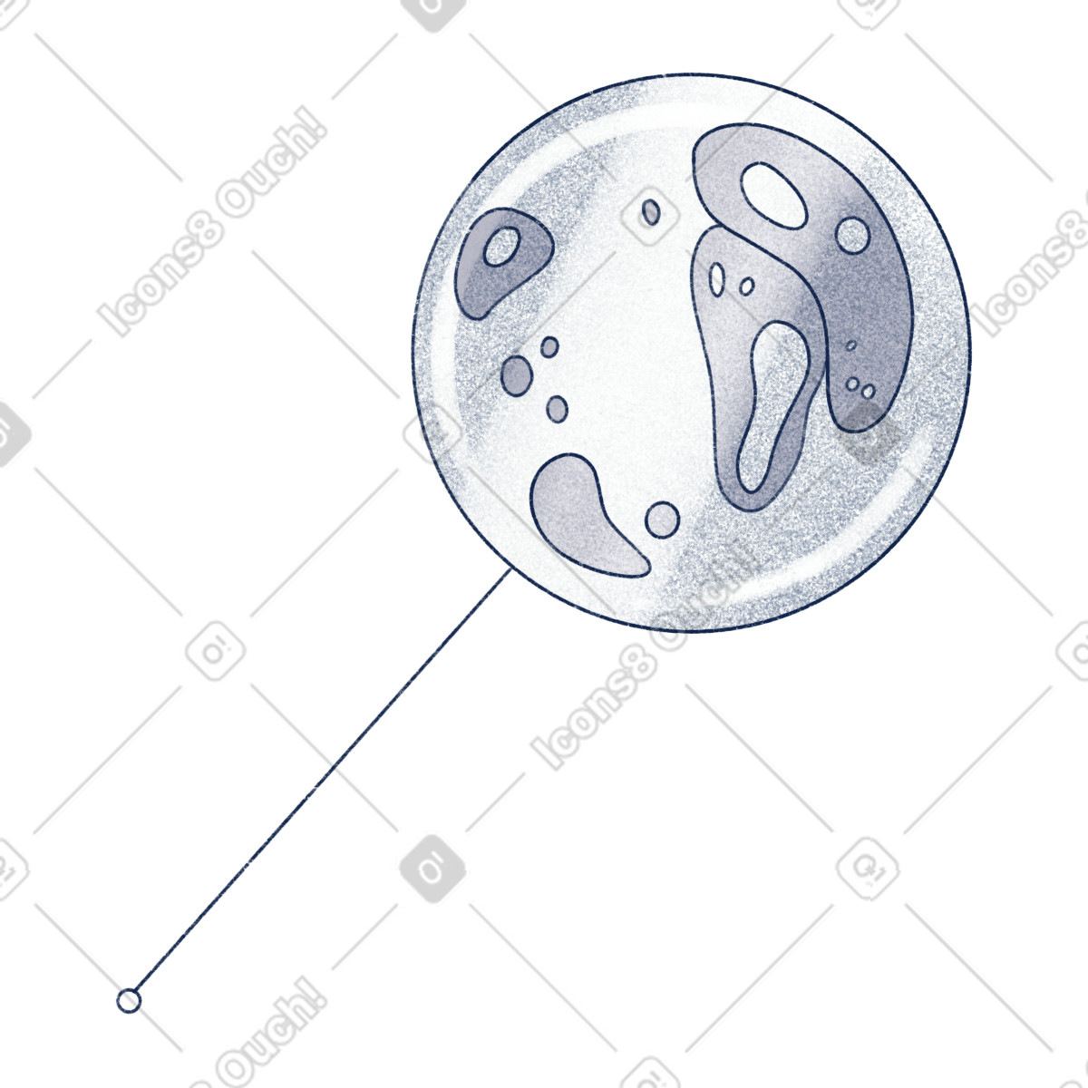 Cells under the microscope illustration in Haze style download in PNG, SVG