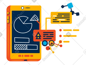 Data analysis on a smartphone PNG, SVG