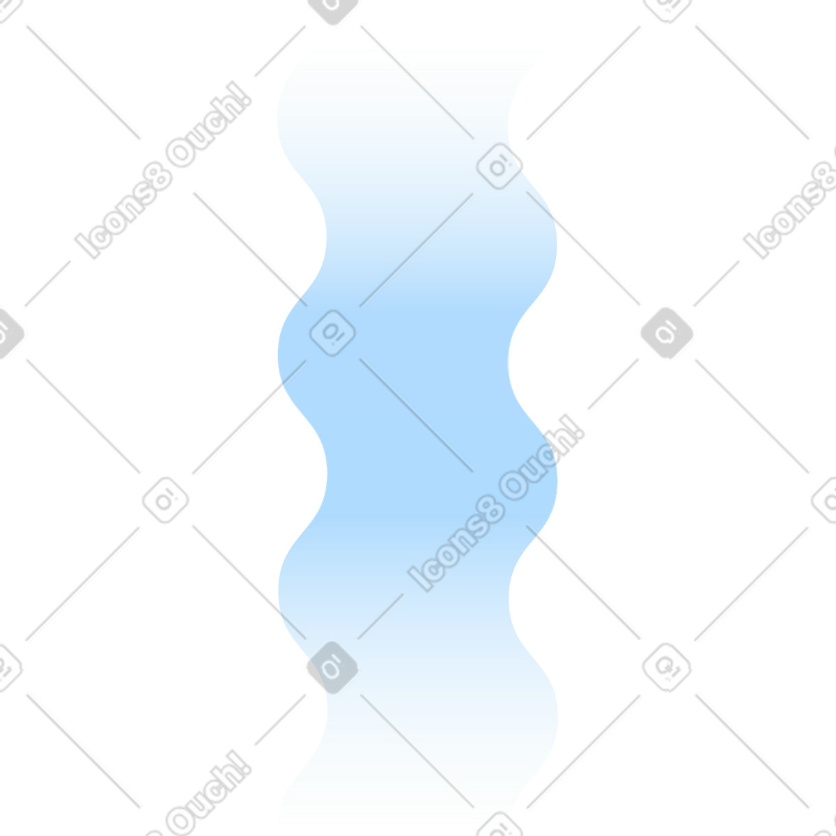 Wavy shape with gradient fill illustration in PNG, SVG
