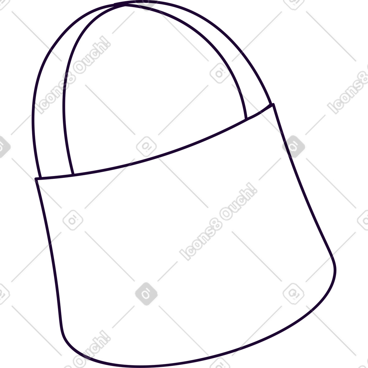 Borsa della spesa bianca illustrazione in stile Martina scarica in PNG, SVG