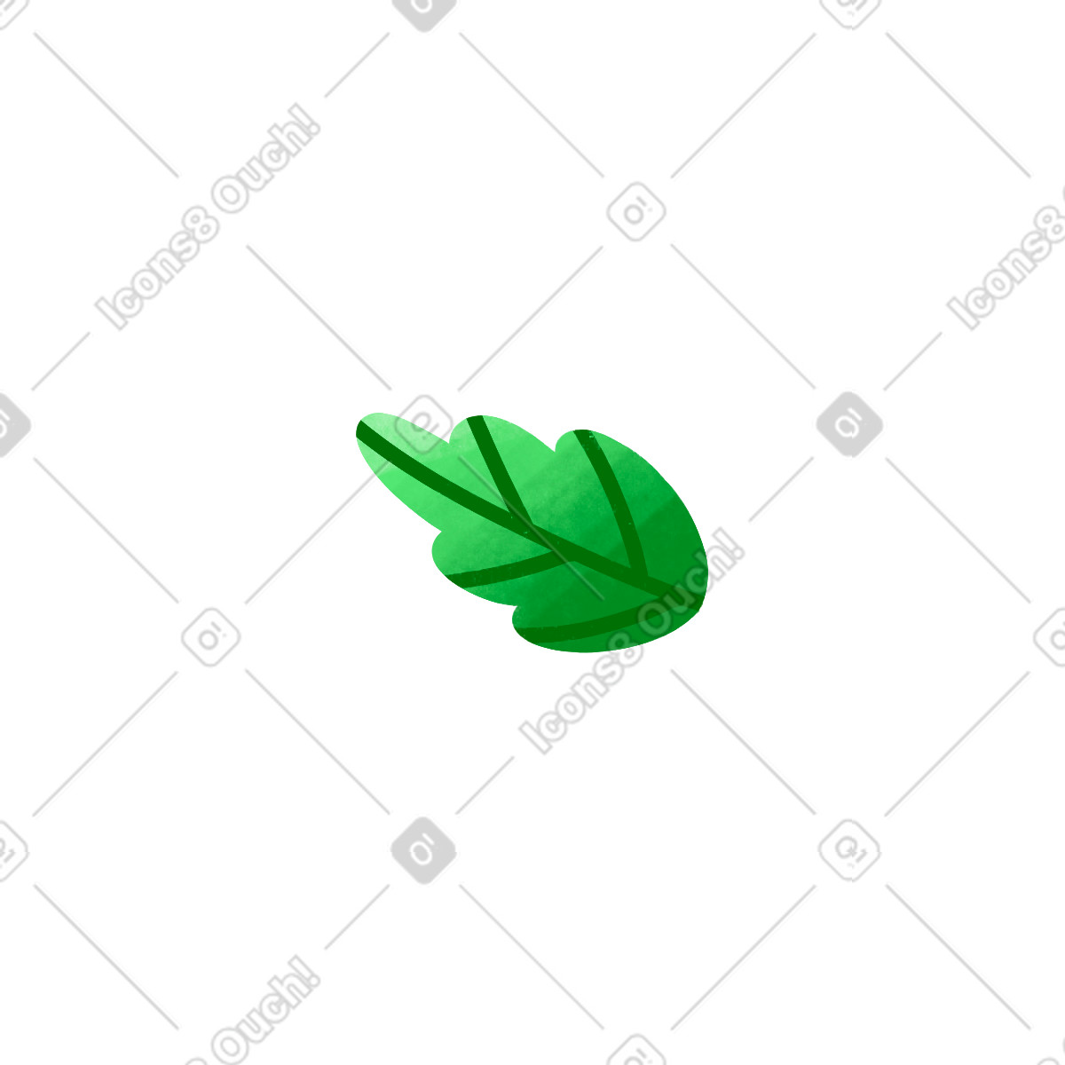 Bonbon 스타일의 Leaf 일러스트레이션 PNG, SVG 다운로드