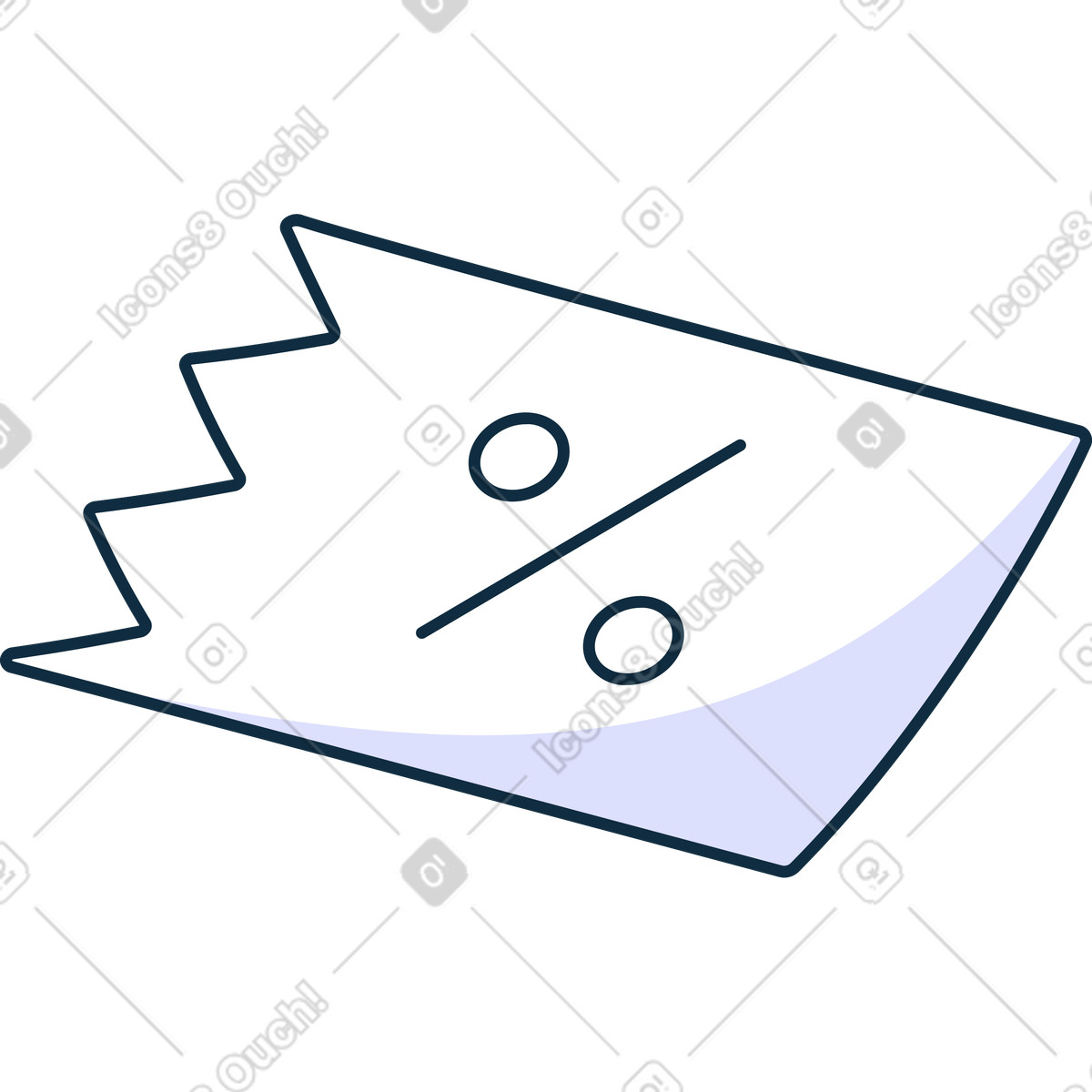Ilustração de Paper with percents em no estilo Bubble gum para baixar em PNG, SVG