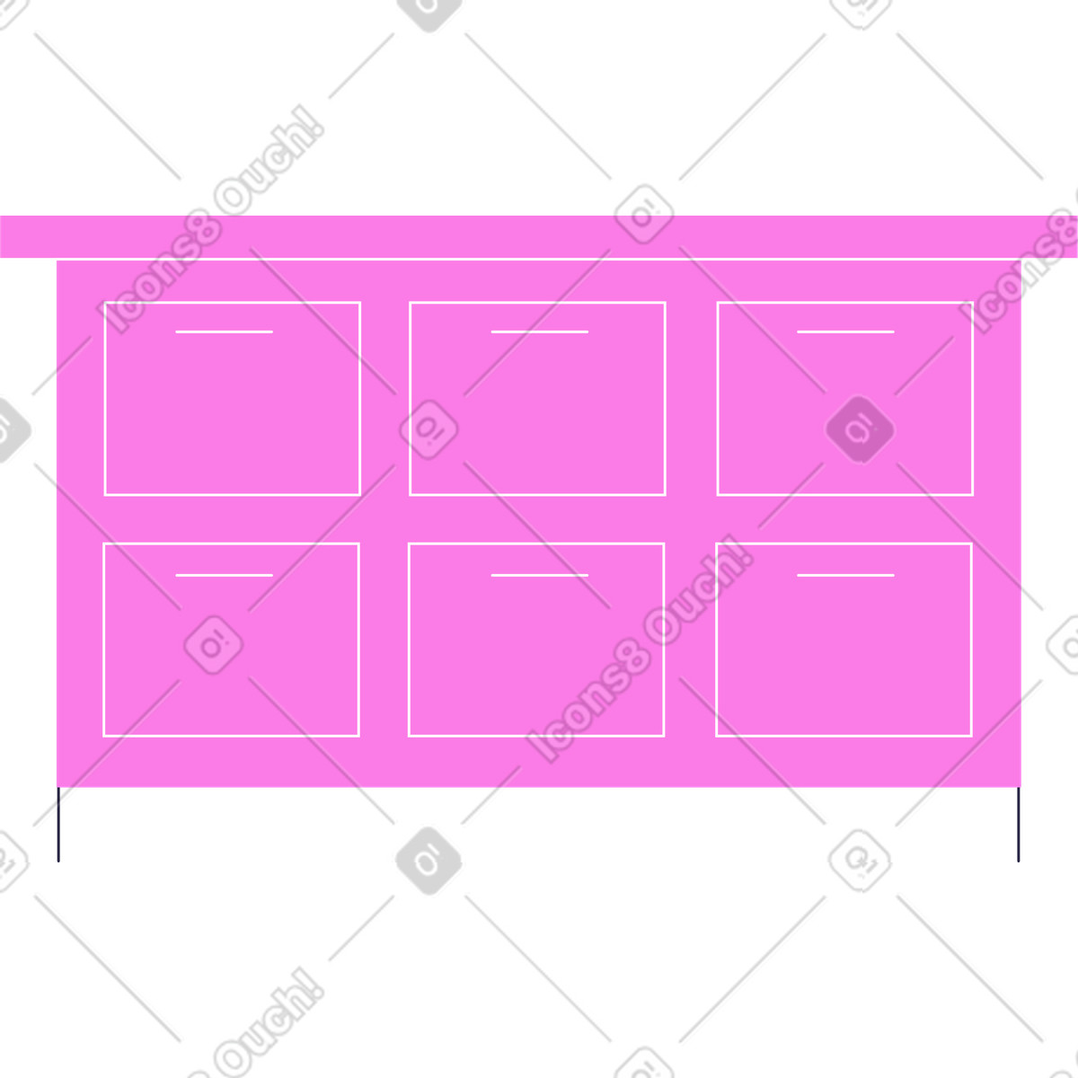 Illustration Une commode dans le style Mellow à télécharger aux formats PNG, SVG