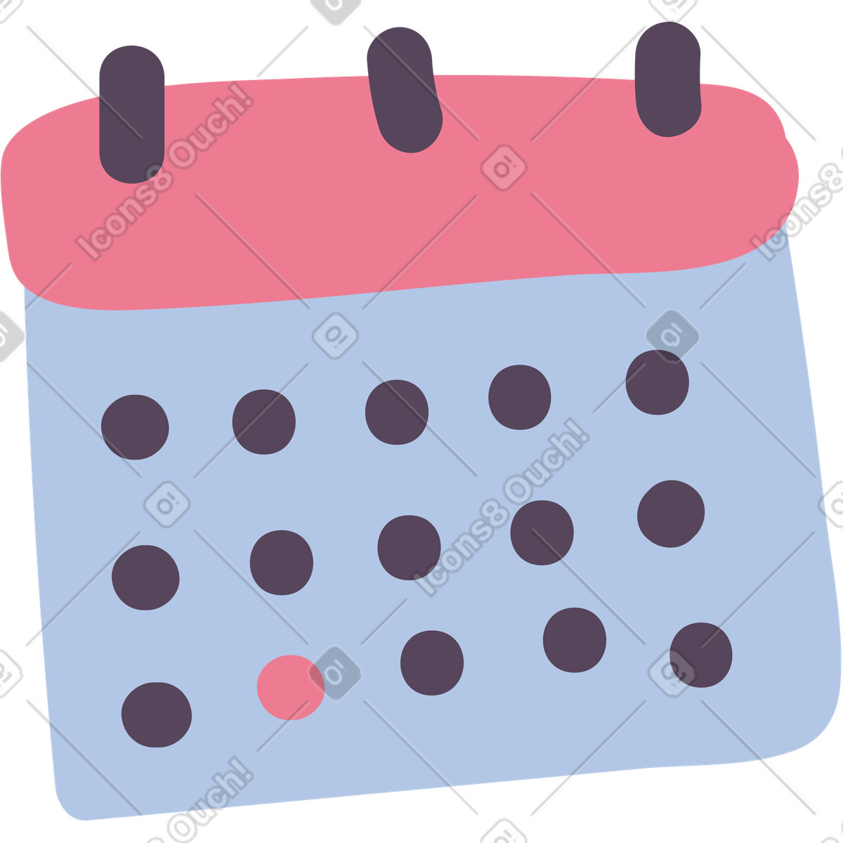 Ilustração de Calendário em no estilo Pluto para baixar em PNG, SVG