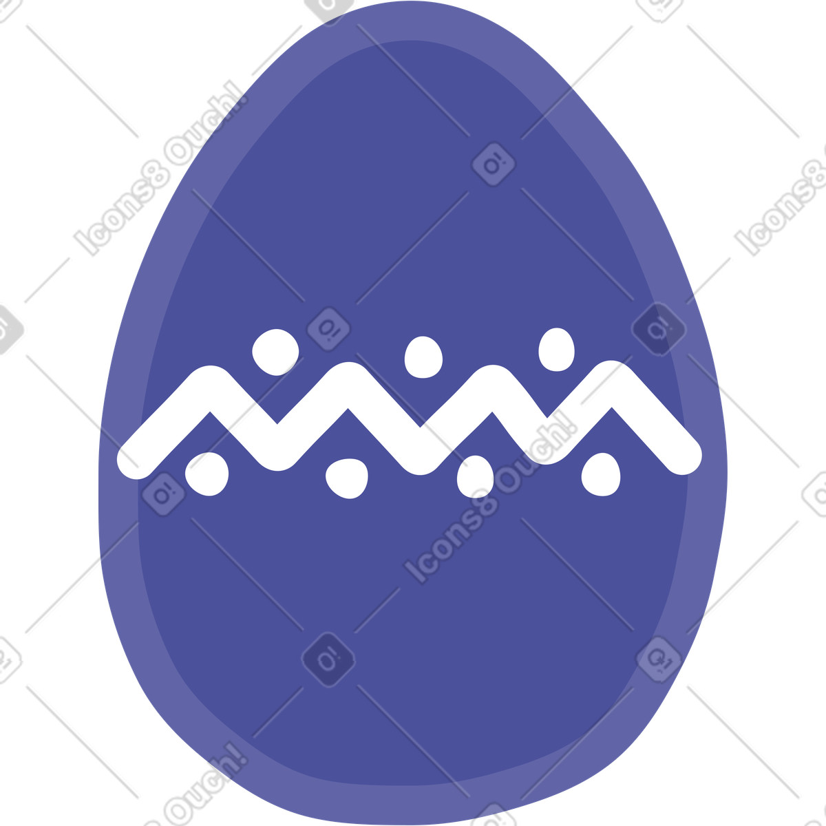 Easter egg illustration in Stripy style download in PNG, SVG