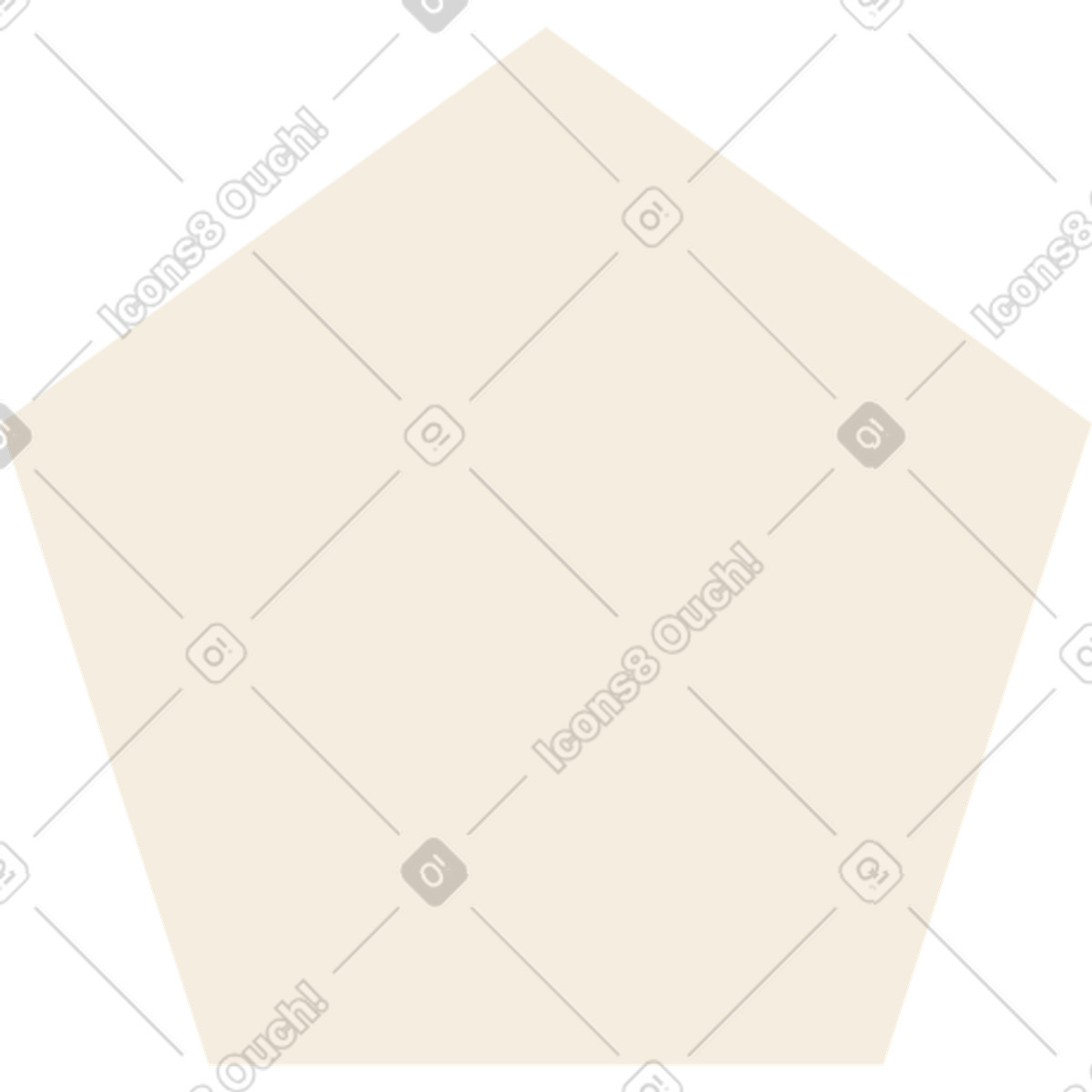 Ilustração de Beige pentagon em no estilo Pale para baixar em PNG, SVG