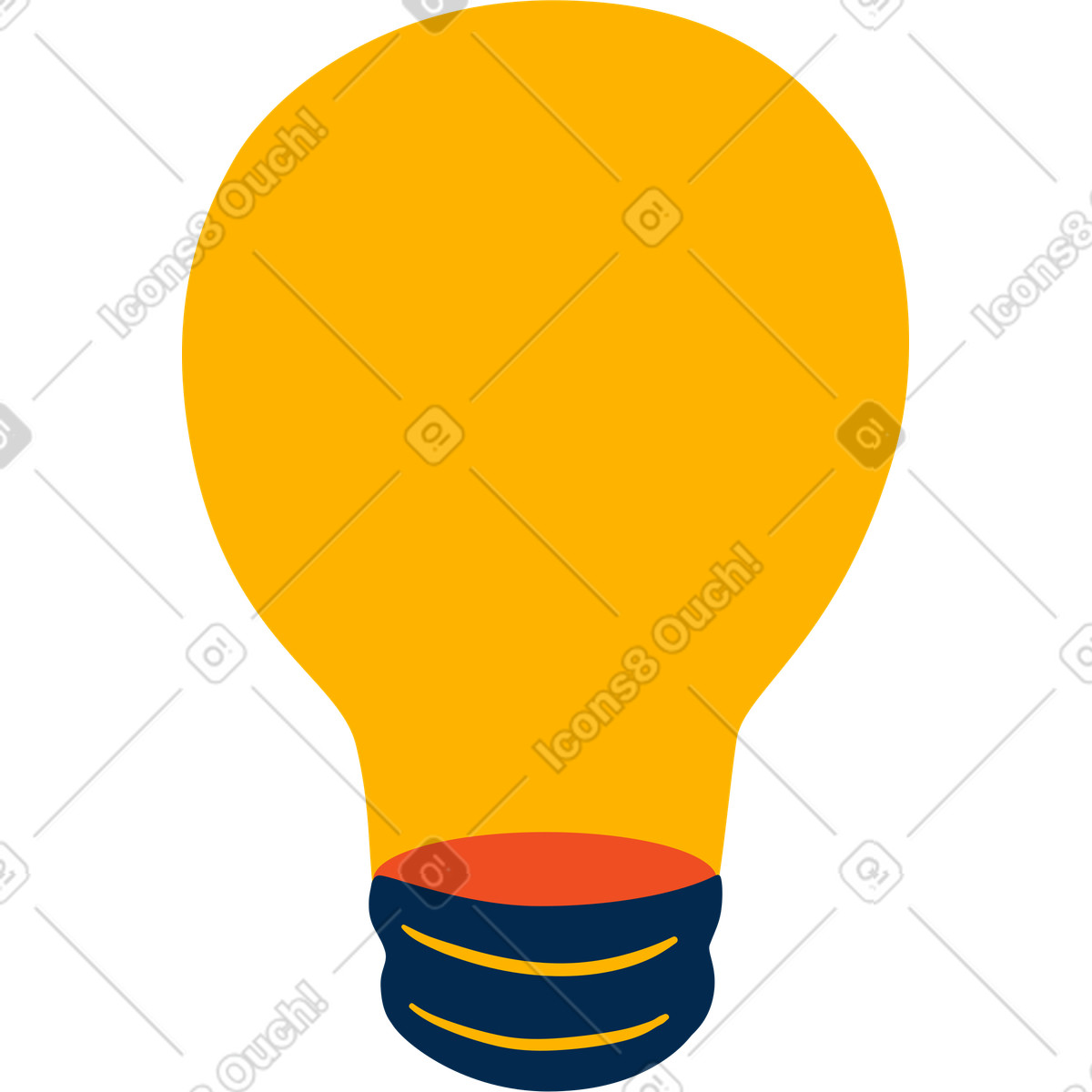 下载 Flame 风格的 灯泡 插画，支持 PNG、SVG 格式