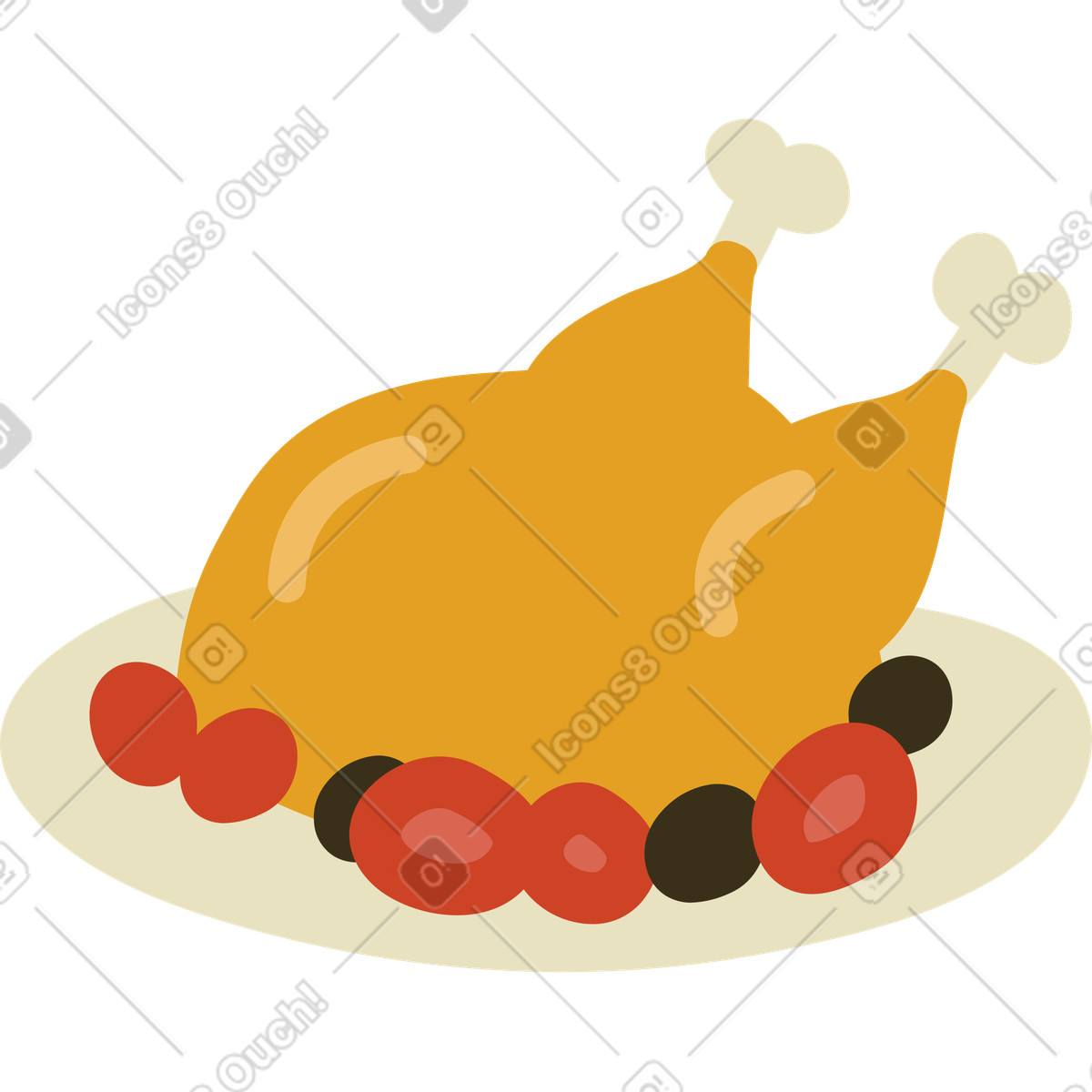 下载 Arabica 风格的 火鸡 插画，支持 PNG、SVG 格式
