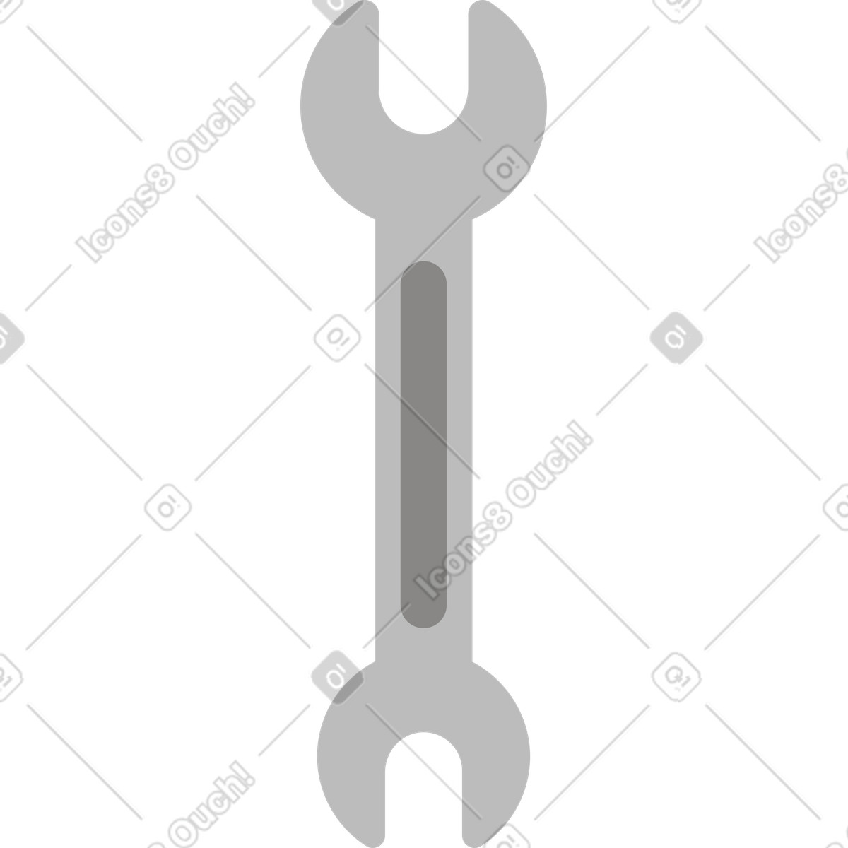 Chiave inglese illustrazione in stile Pale scarica in PNG, SVG