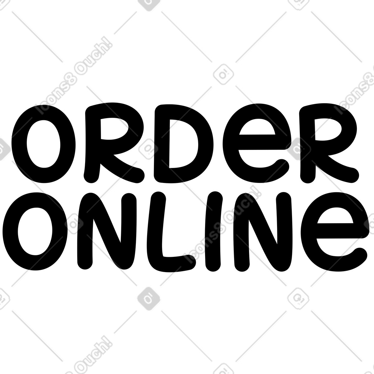 Lettering order online illustration in Jelly style download in PNG, SVG