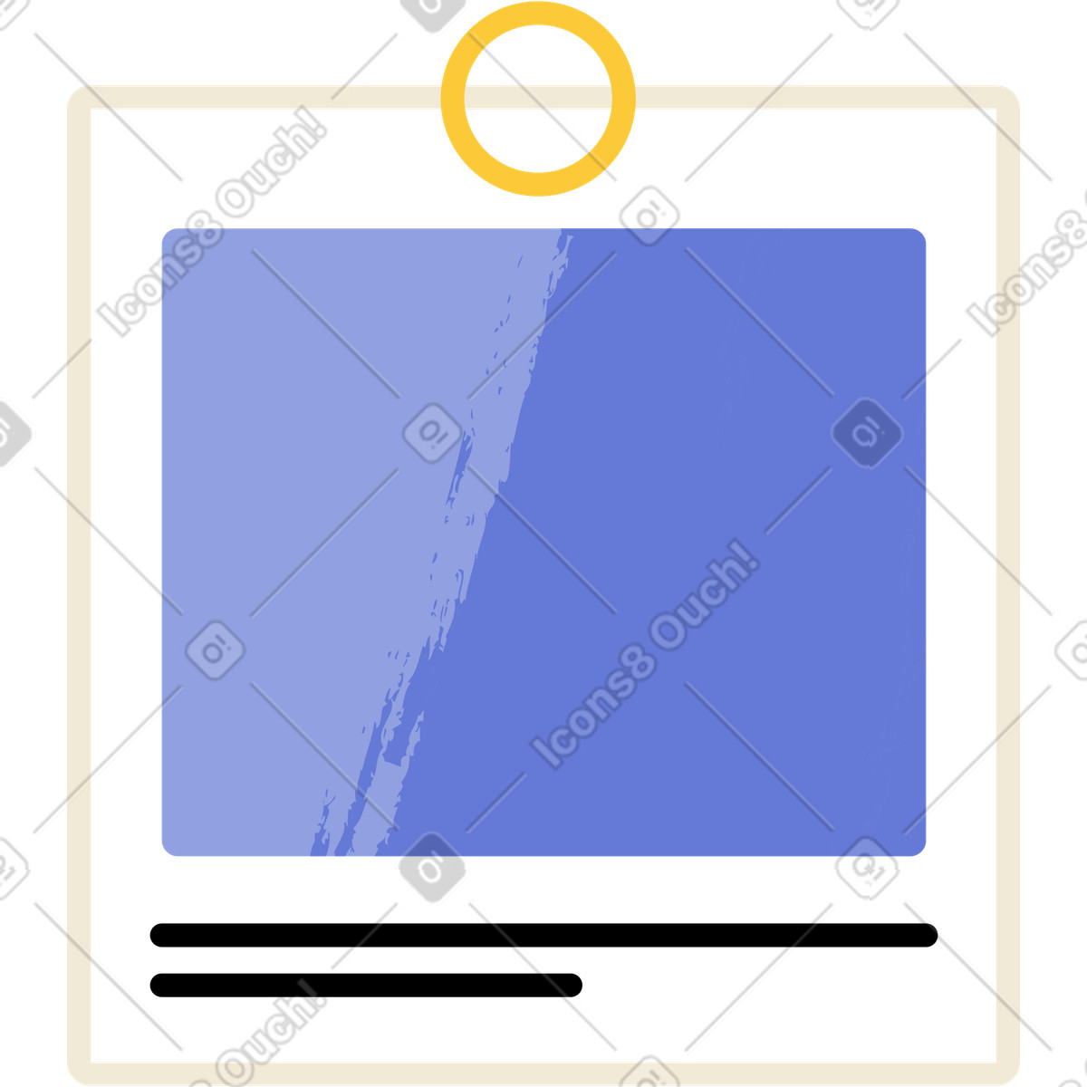 Rahmen mit aufkleber und text-Illustration im Juicy-Stil als Download in PNG, SVG