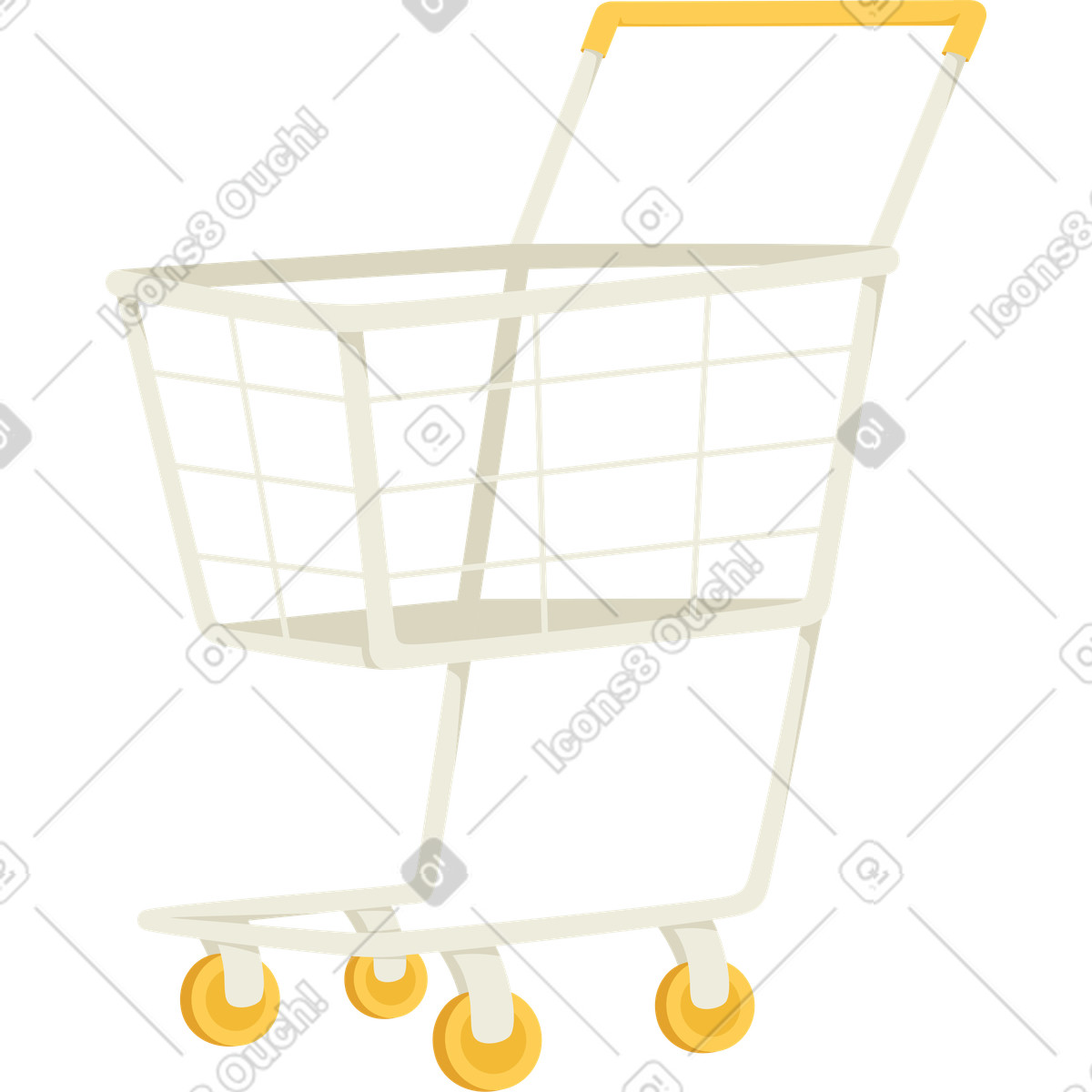 下载 Social 风格的 购物手推车 插画，支持 PNG、SVG 格式