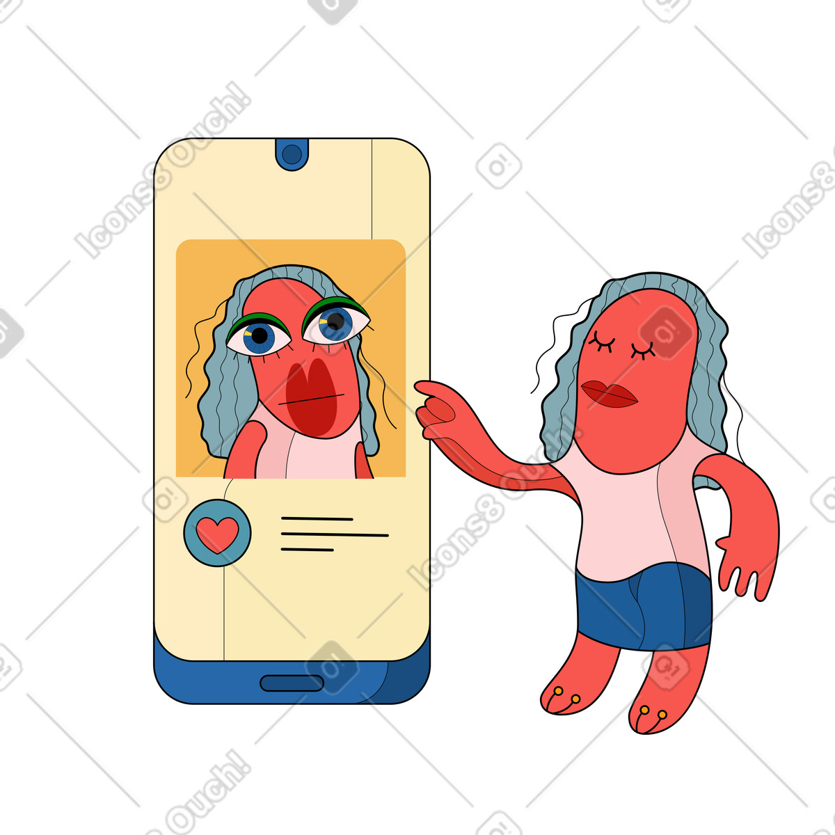 Fotobearbeitung-Illustration im Surr-Stil als Download in PNG, SVG