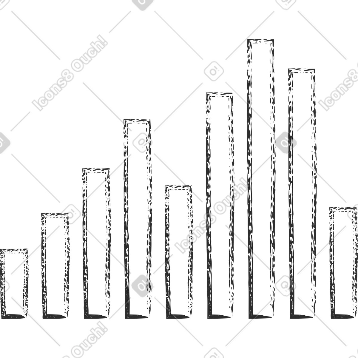 Chart illustration in PNG, SVG