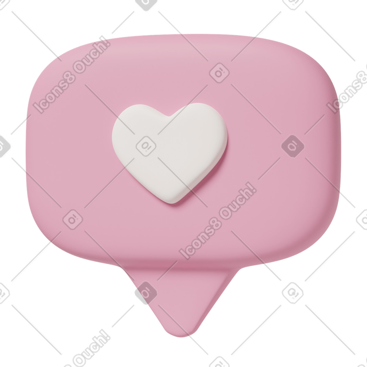 3D Casual life スタイルの Like bubble のイラストをPNG、SVG形式でダウンロード