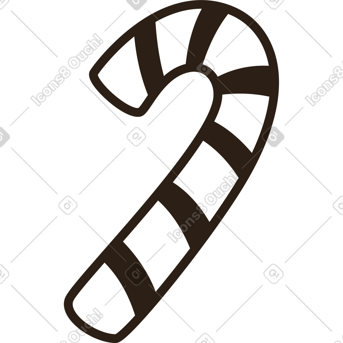 下载 Plain 风格的 糖果手杖 插画，支持 PNG、SVG 格式