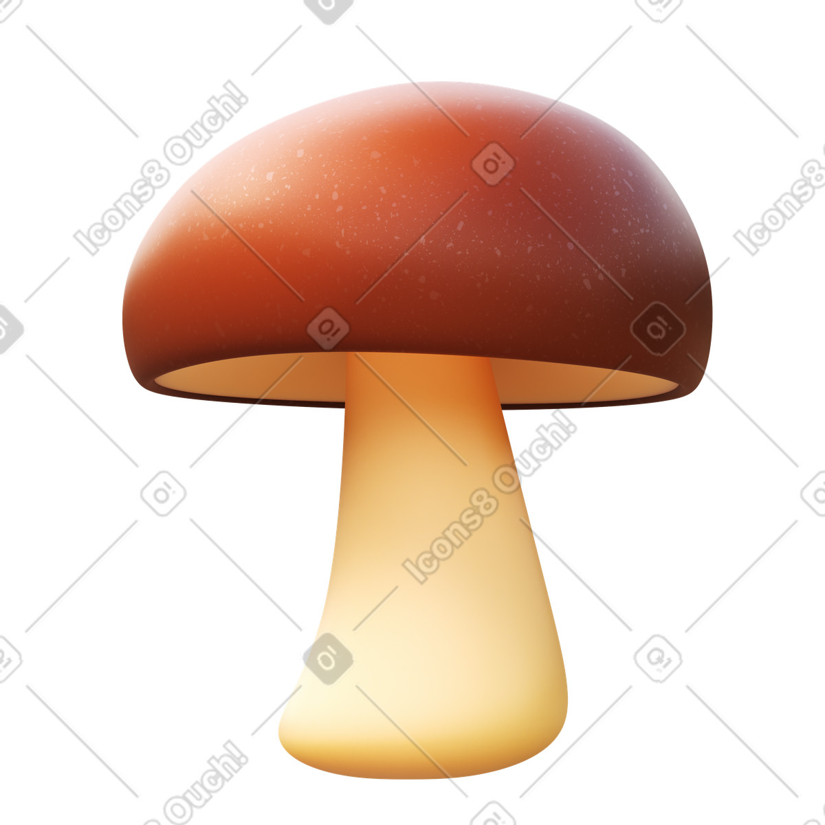 Illustration Mushroom dans le style 3D Fluency à télécharger aux formats PNG, SVG