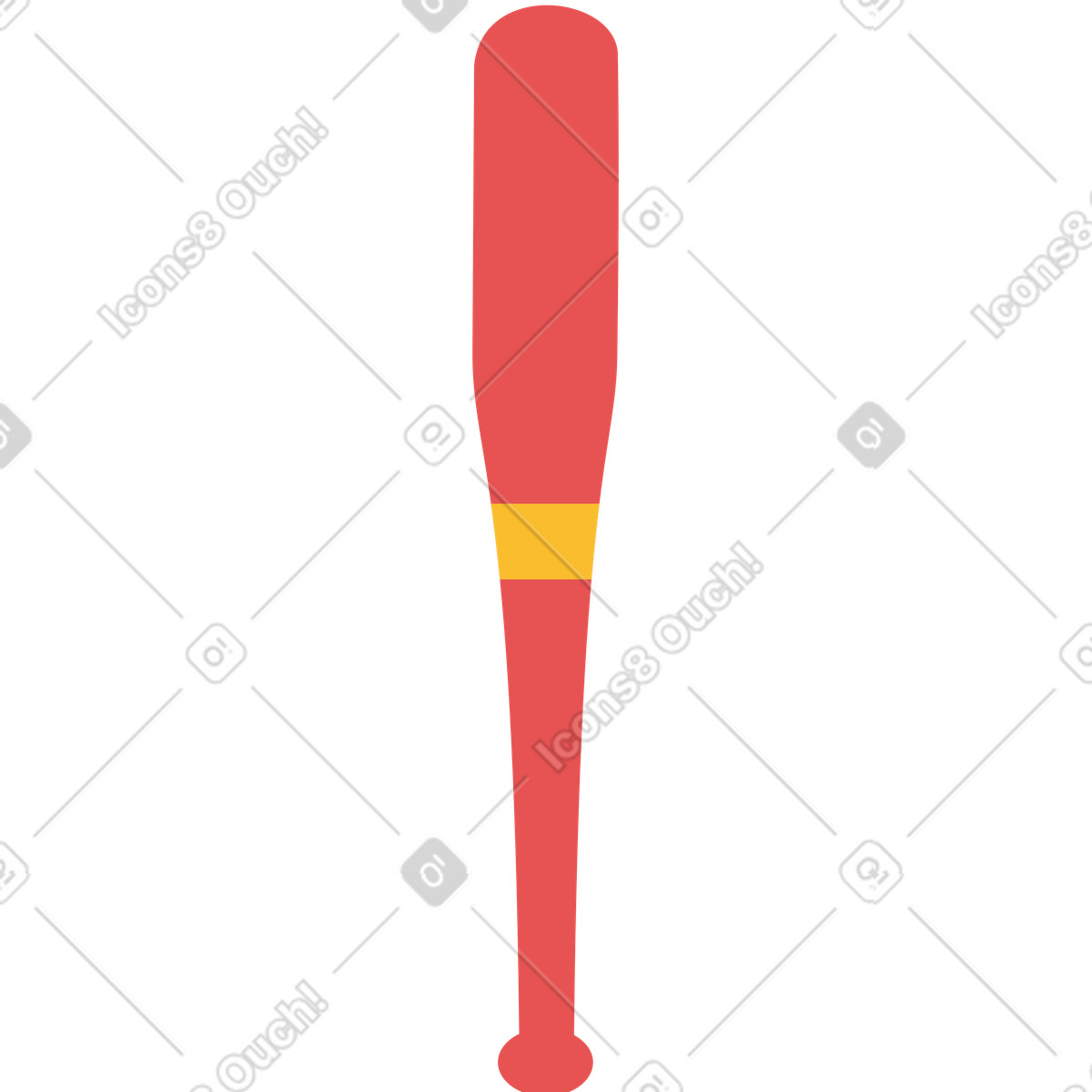 Mazza da baseball illustrazione in stile Pale scarica in PNG, SVG