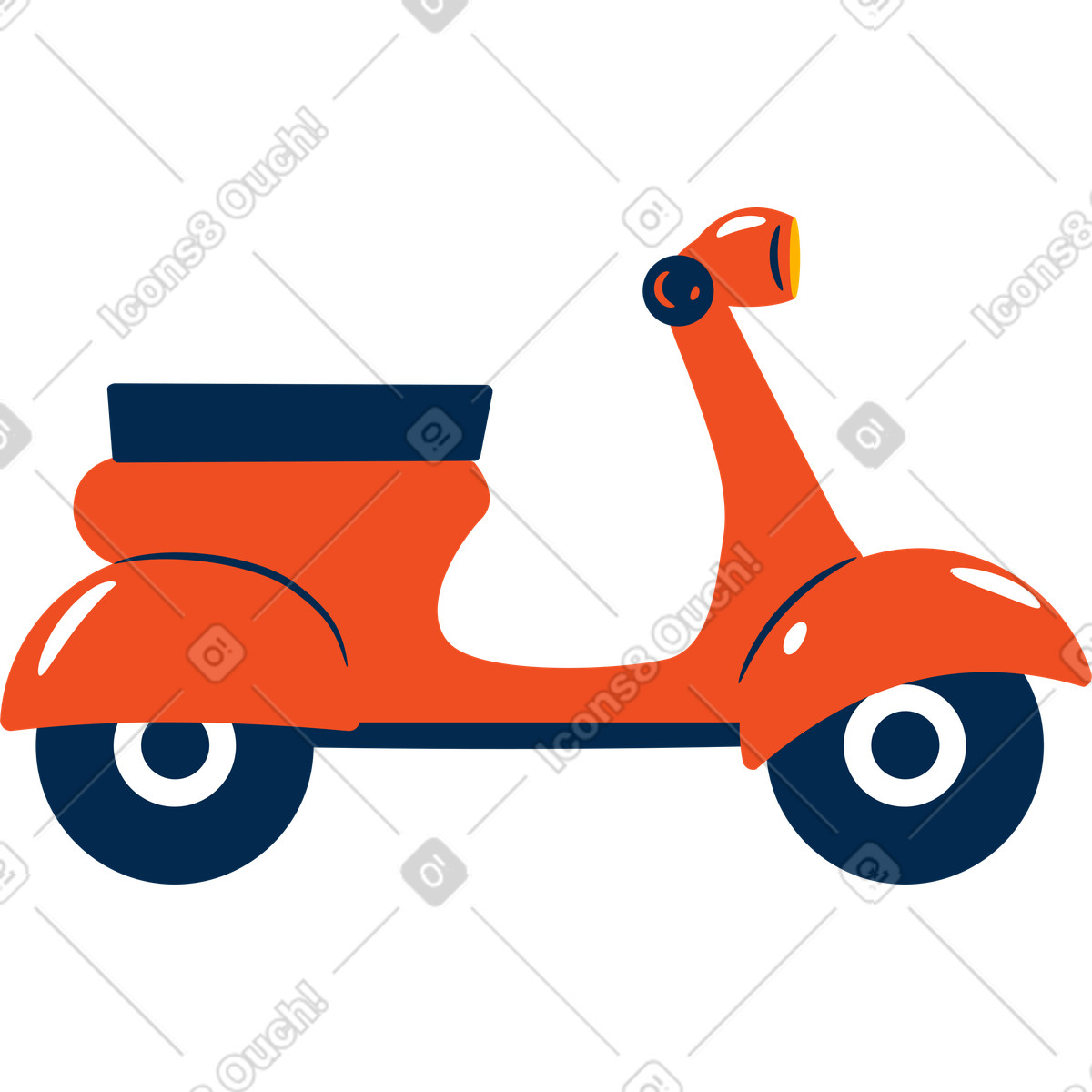 Ciclomotore illustrazione in stile Flame scarica in PNG, SVG