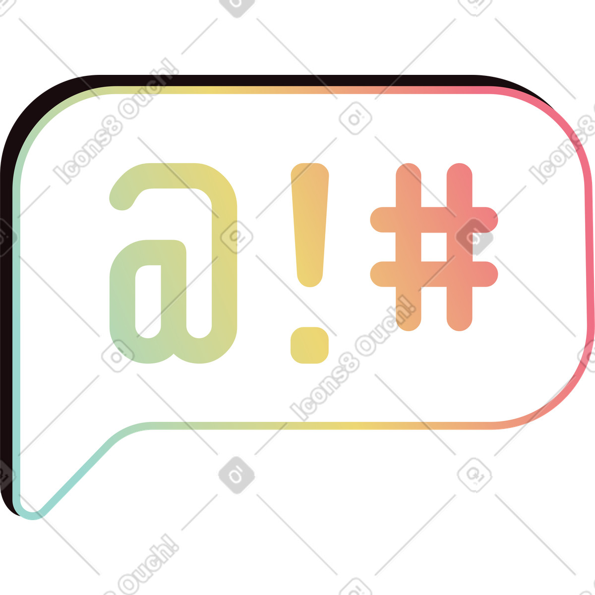 下载 Delight 风格的 带有符号的泡泡 插画，支持 PNG、SVG 格式