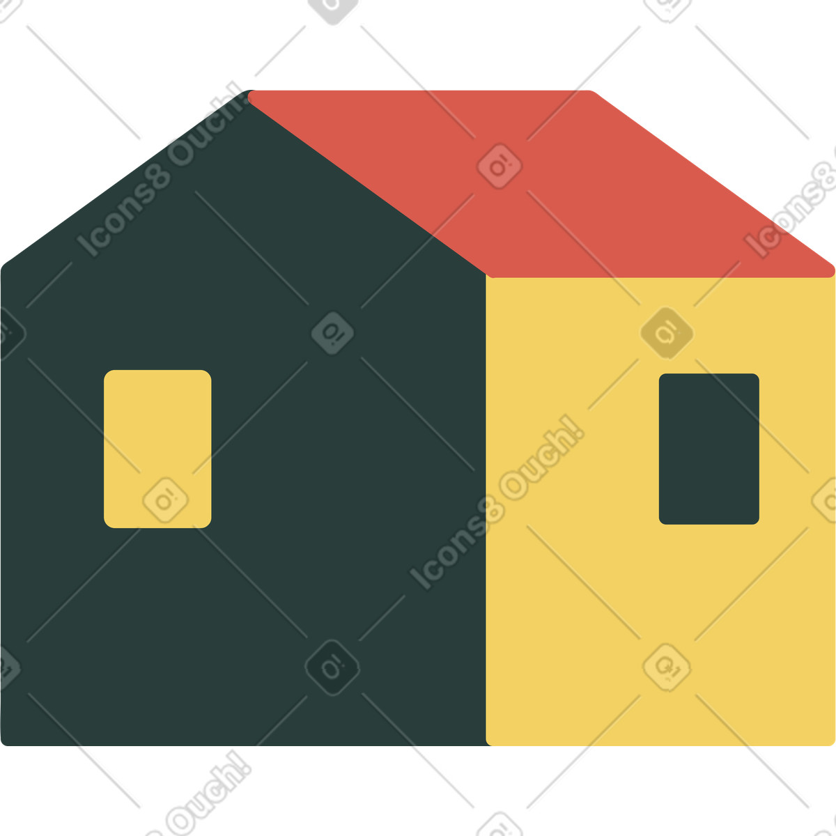 Ilustración Hogar en estilo Macaroni a descargar en PNG y SVG