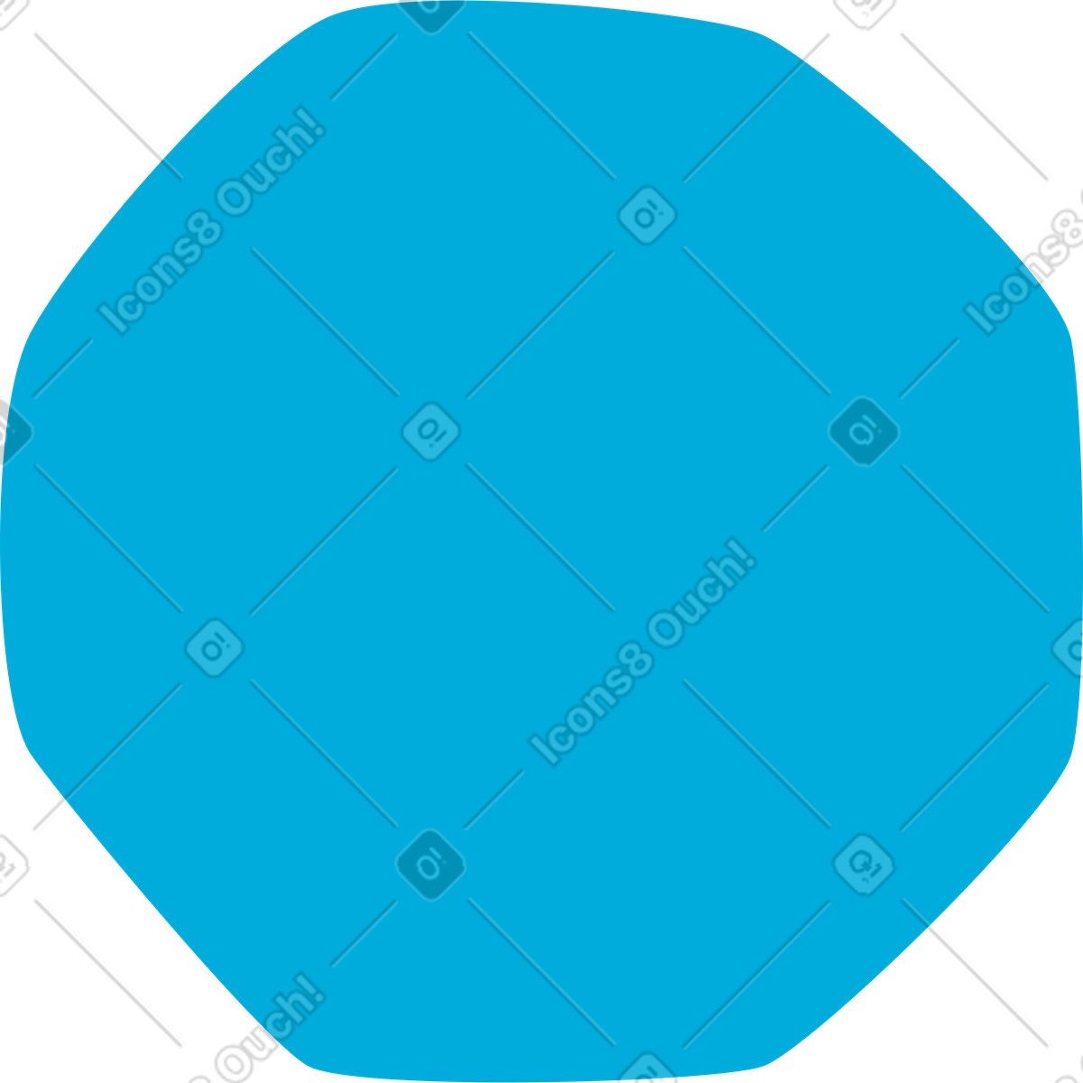 Octagon illustration in Flame style download in PNG, SVG